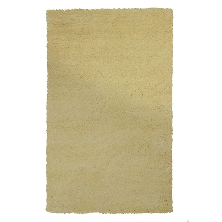 Homeroots 3 ft. 3 in. x 5 ft. 3 in. Polyester Canary Yellow Area Rug 353933